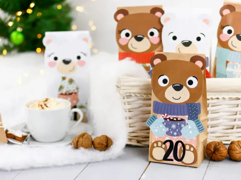 DIY  kalenderposer julebamser