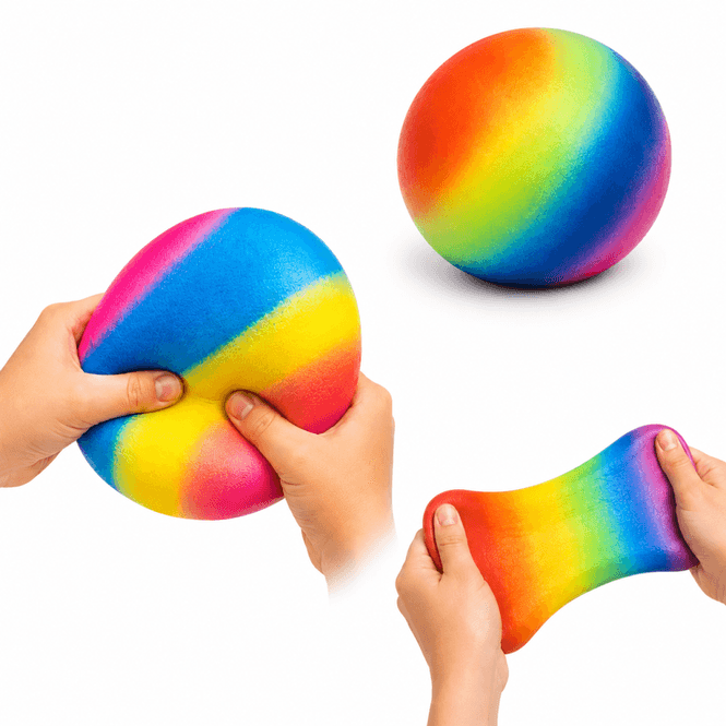 Hovedbilde Regnbue squishy ball stor
