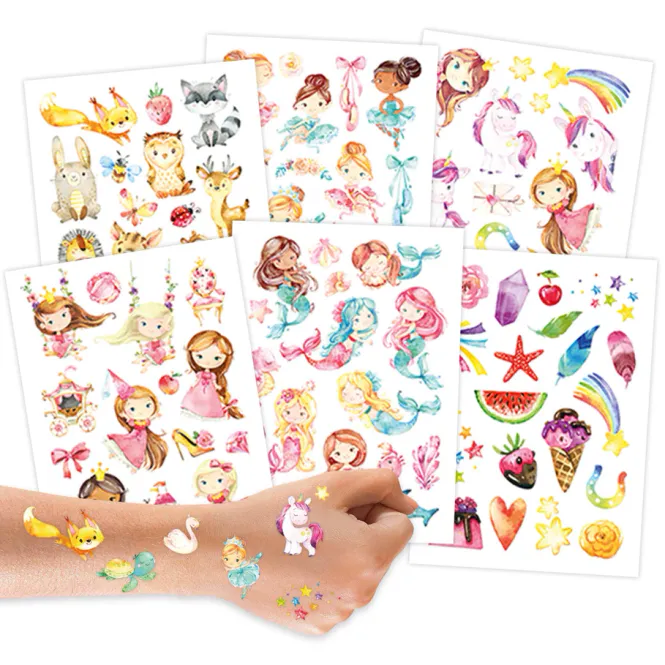 Hovedbilde Tatoveringer bursdag prinsesse - dyr- unicorn